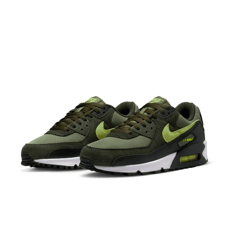 Nike Air Max 90 Medium Olive Volt Angle 2