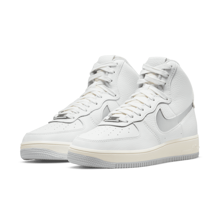 Nike Air Force 1 High Sculpt Silver (W) Angle 2