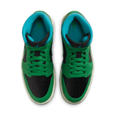 Air Jordan 1 Mid Black Lucky Green Aquatone (W) Angle 1