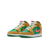 Air Jordan 1 Mid SE Wheat Watermelon (GS) Angle 2