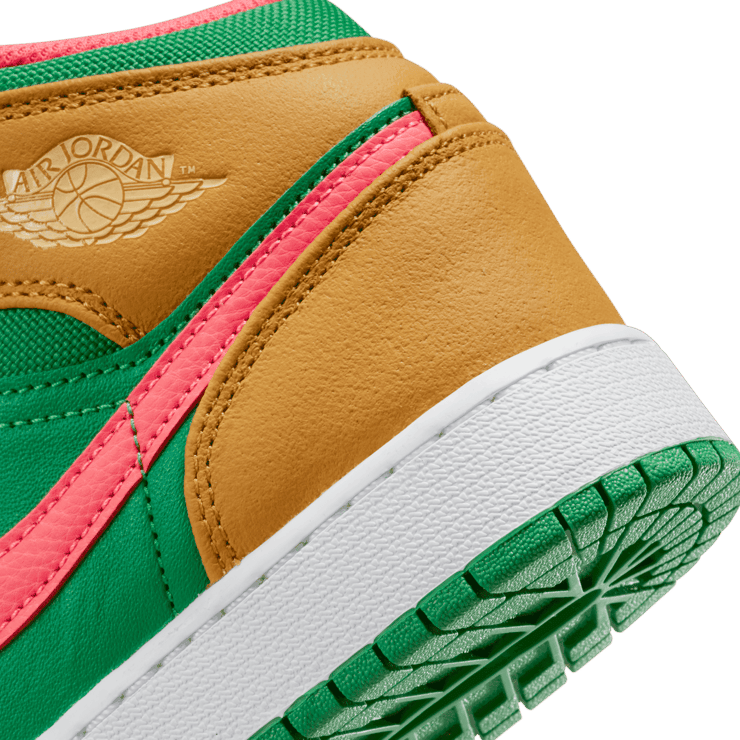 Air Jordan 1 Mid SE Wheat Watermelon (GS) Angle 5