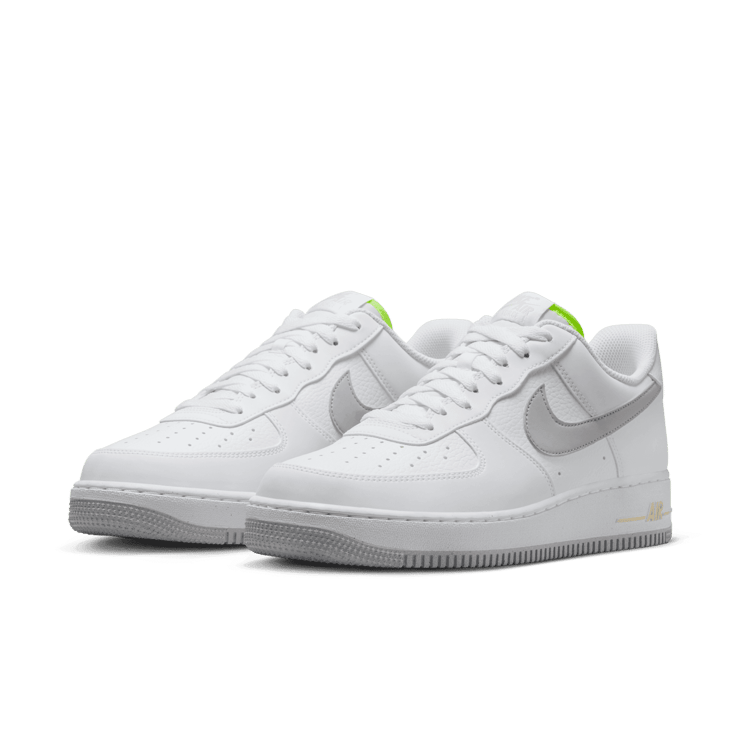 Nike Air Force 1 Low White Grey Volt Lemon Angle 2