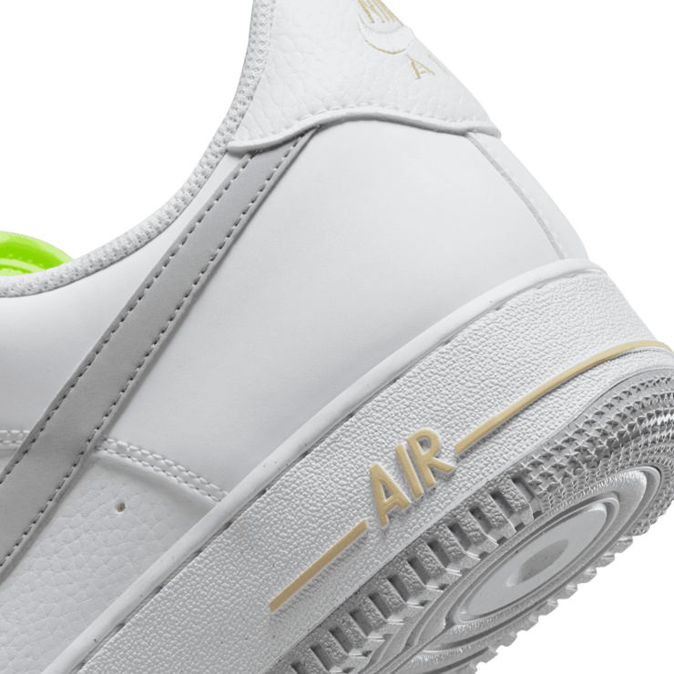 Nike Air Force 1 Low White Grey Volt Lemon Angle 4