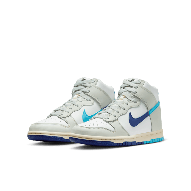 Nike Dunk High Split Summit White Baltic Blue Deep Royal Blue (GS) Angle 2