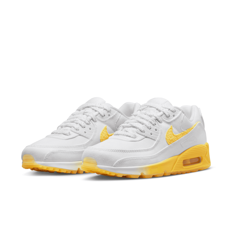 Nike Air Max 90 White Citron Pulse (W) Angle 4