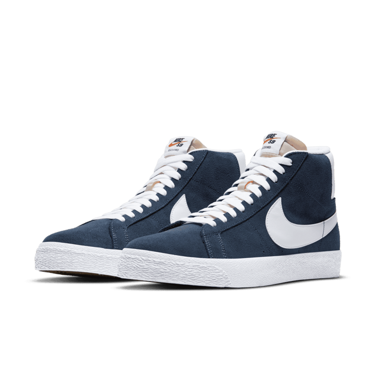 Nike SB Zoom Blazer Mid Navy White Angle 2