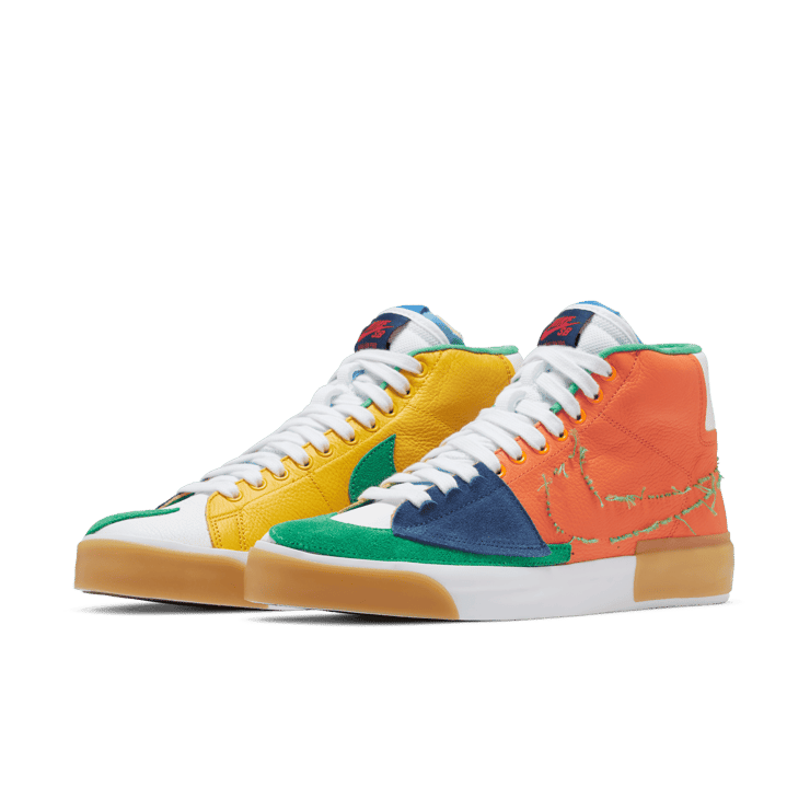 Nike SB Zoom Blazer Mid Edge Safety Orange University Gold Angle 2