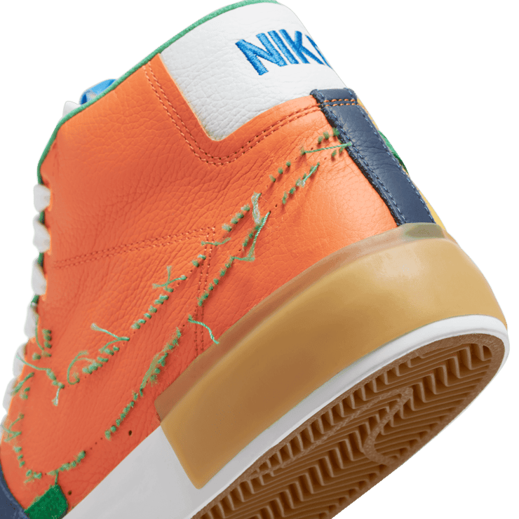 Nike SB Zoom Blazer Mid Edge Safety Orange University Gold Angle 5