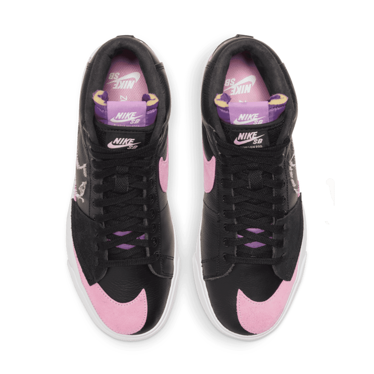 Nike SB Zoom Blazer Mid Edge Black Pink Rise Angle 1