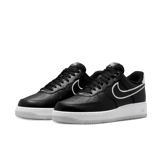 Nike Air Force 1 '07 Low Embroidered Swoosh Black White Angle 2