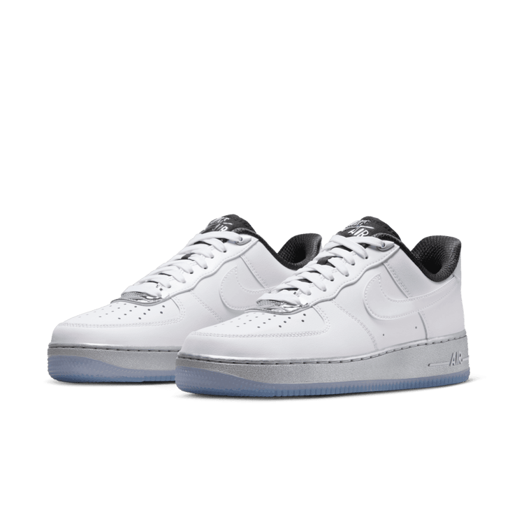 Nike Air Force 1 '07 Low White Metallic Silver Clear (W) Angle 2