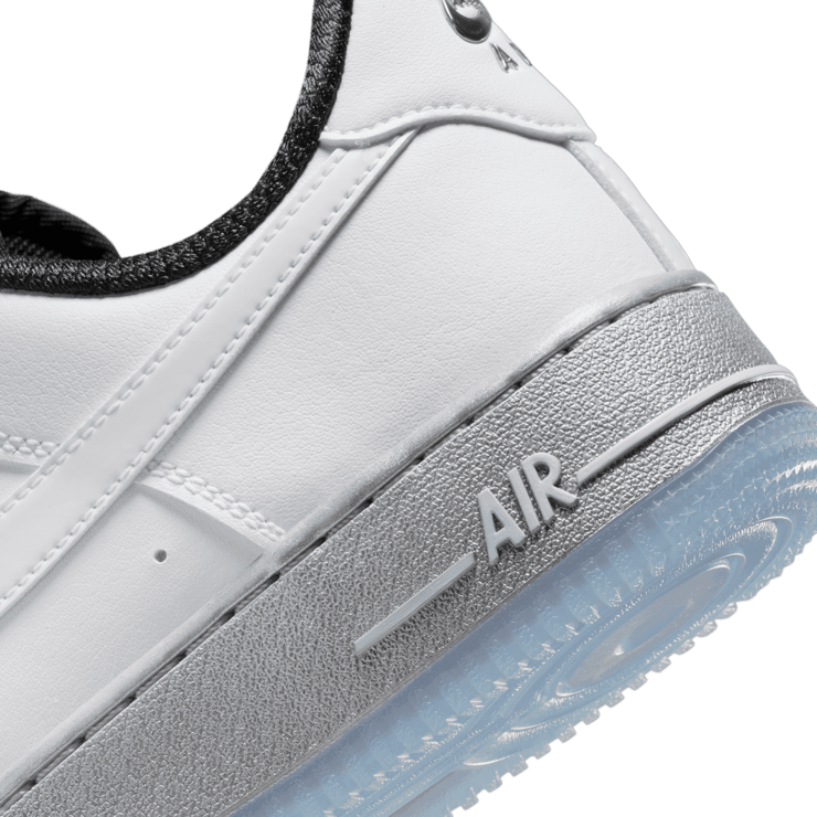 Nike Air Force 1 '07 Low White Metallic Silver Clear (W) Angle 5