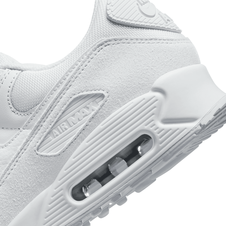 Nike Air Max 90 Premium White Metallic Silver Angle 6