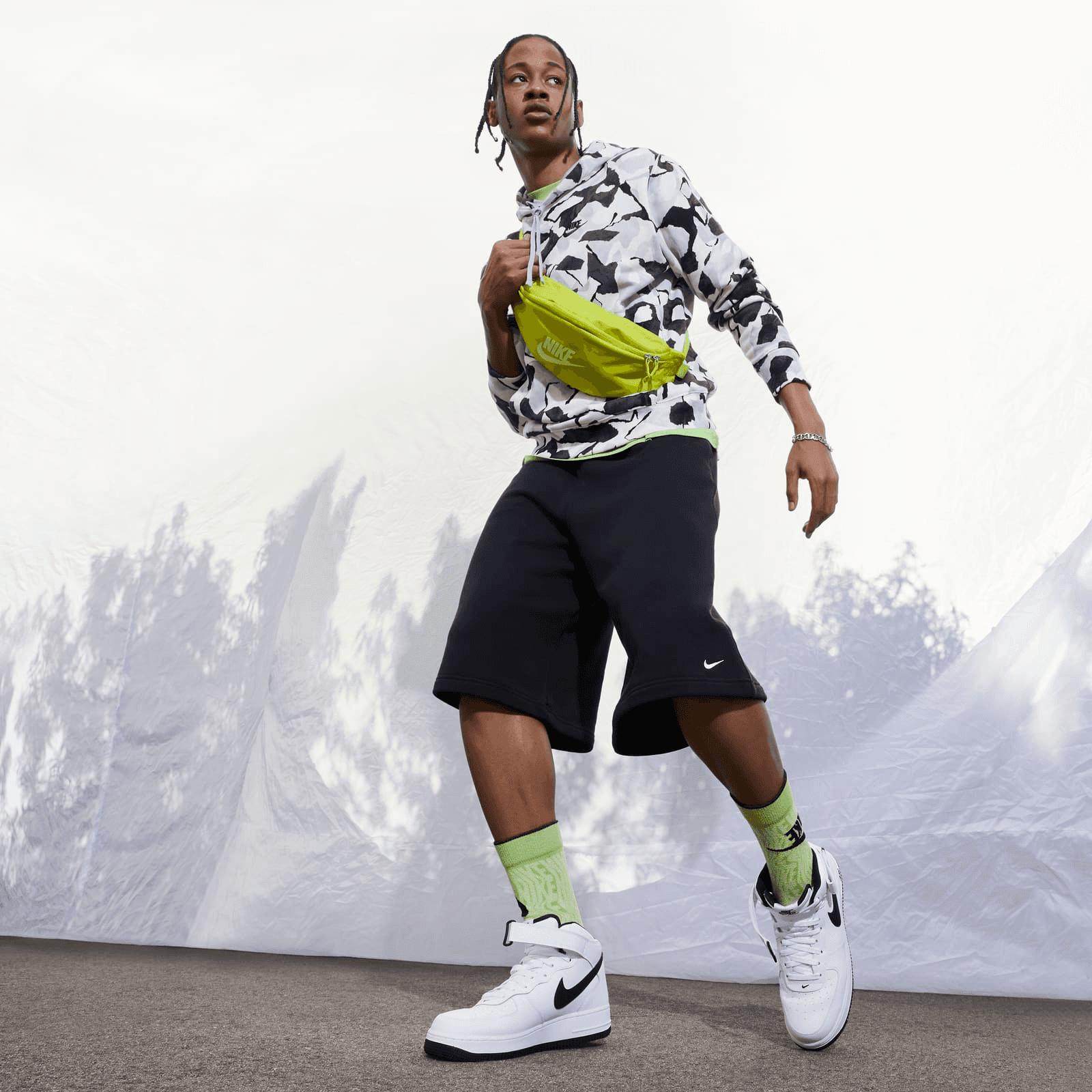 nike air force 1 mid with shorts