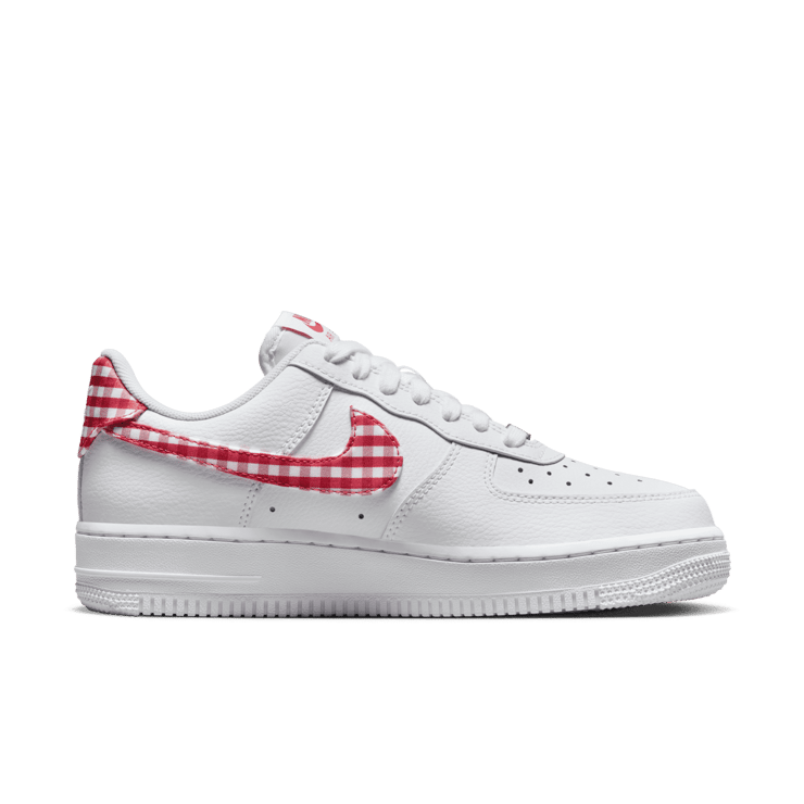 Nike Air Force 1 Low Gingham White Mystic Red (W) Angle 1