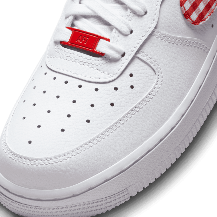 Nike Air Force 1 Low Gingham White Mystic Red (W) Angle 5