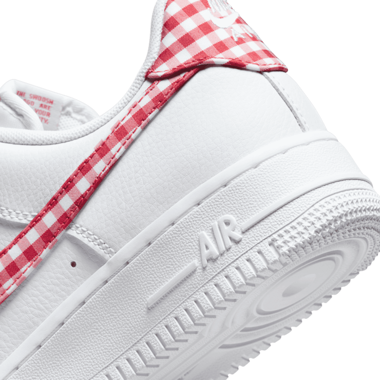 Nike Air Force 1 Low Gingham White Mystic Red (W) Angle 6