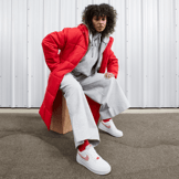 Nike Air Force 1 Low Gingham White Mystic Red (W) Angle 7
