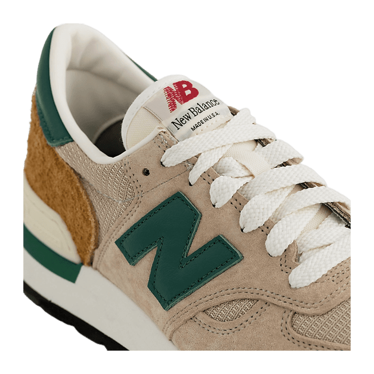 New Balance 990 Made In USA Teddy Santis Tan Green Angle 4