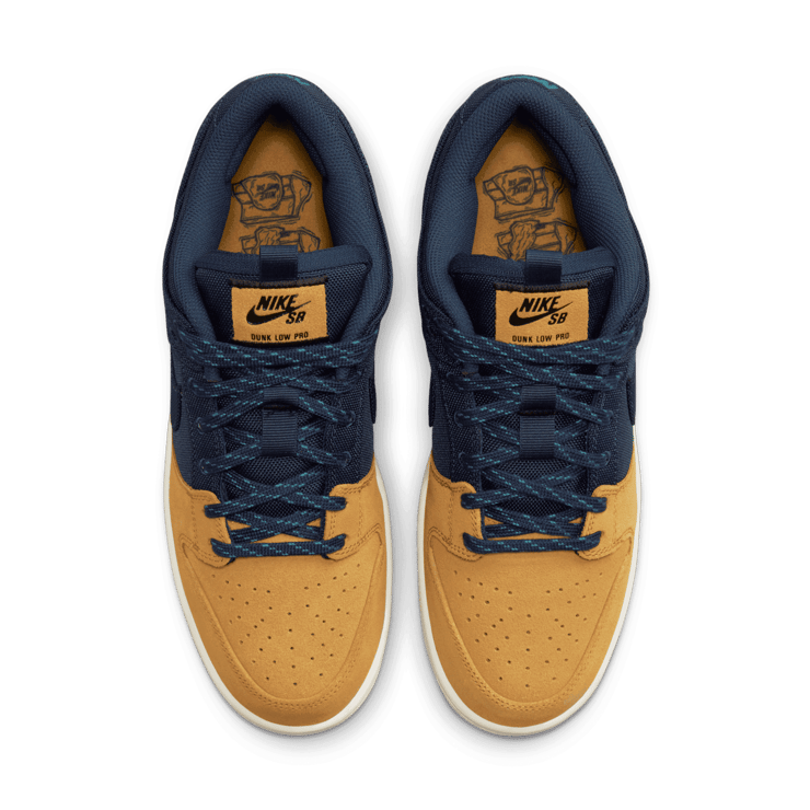 Nike SB Dunk Low Midnight Navy Desert Ochre Angle 1