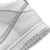 Nike Dunk High Glitter Swoosh White Grey Fog (W) Angle 1
