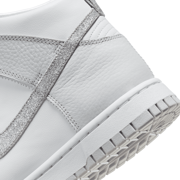 Nike Dunk High Glitter Swoosh White Grey Fog (W) FJ4578-100