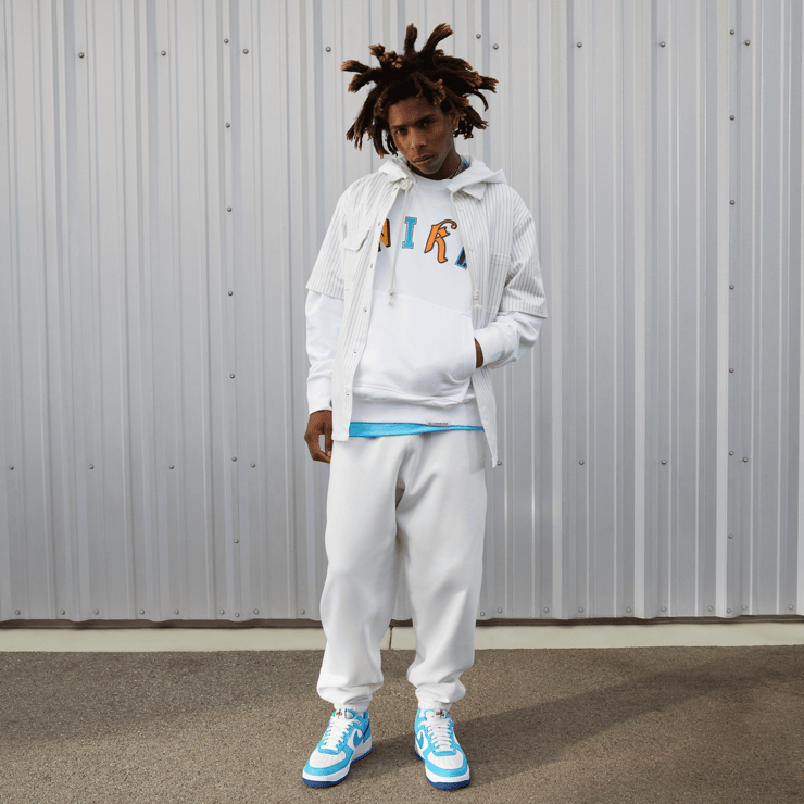 Nike Air Force Low Split Light Photo Blue Deep Royal Blue