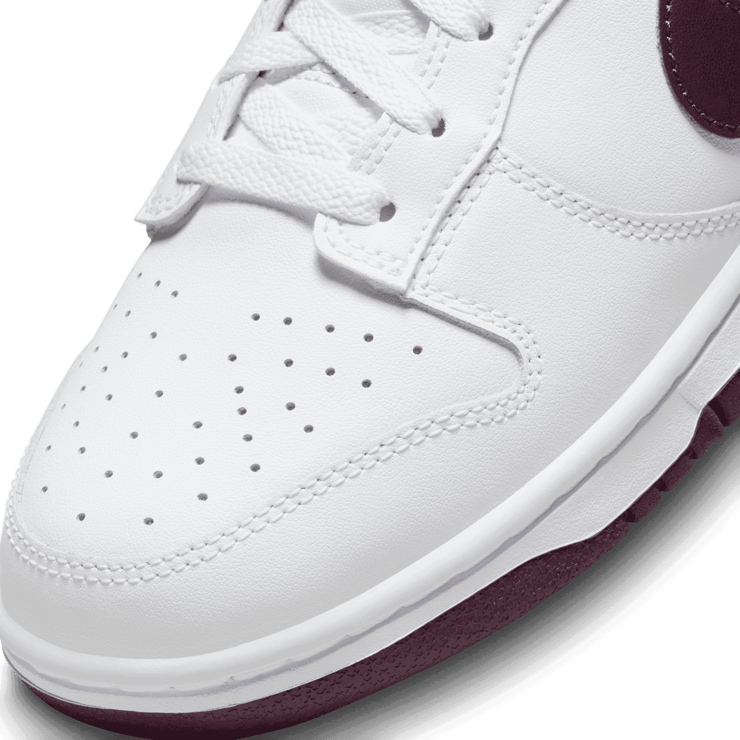 Nike Dunk Low White Night Maroon Angle 5