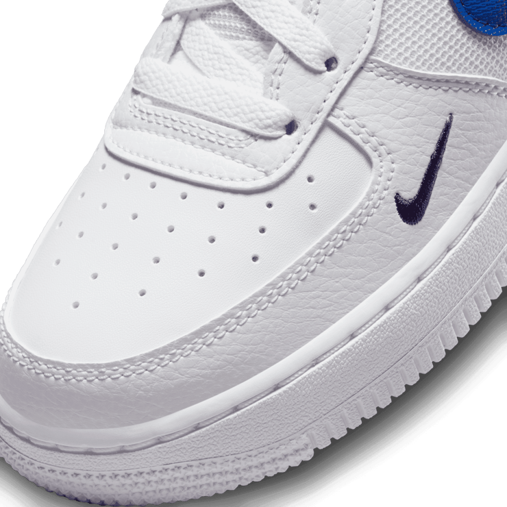 Nike Air Force 1 Low White Game Royal Midnight Navy (GS) Angle 4