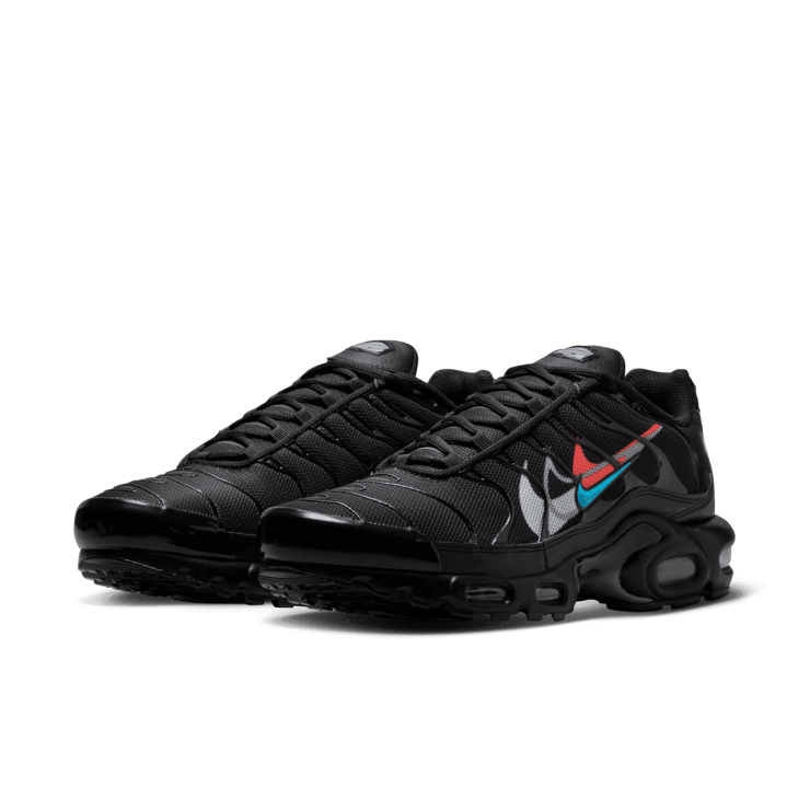 Nike Air Max Plus Quadruple Swoosh Black Angle 2