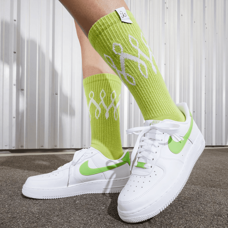Nike Air Force 1 Low White Action Green (W) Angle 7