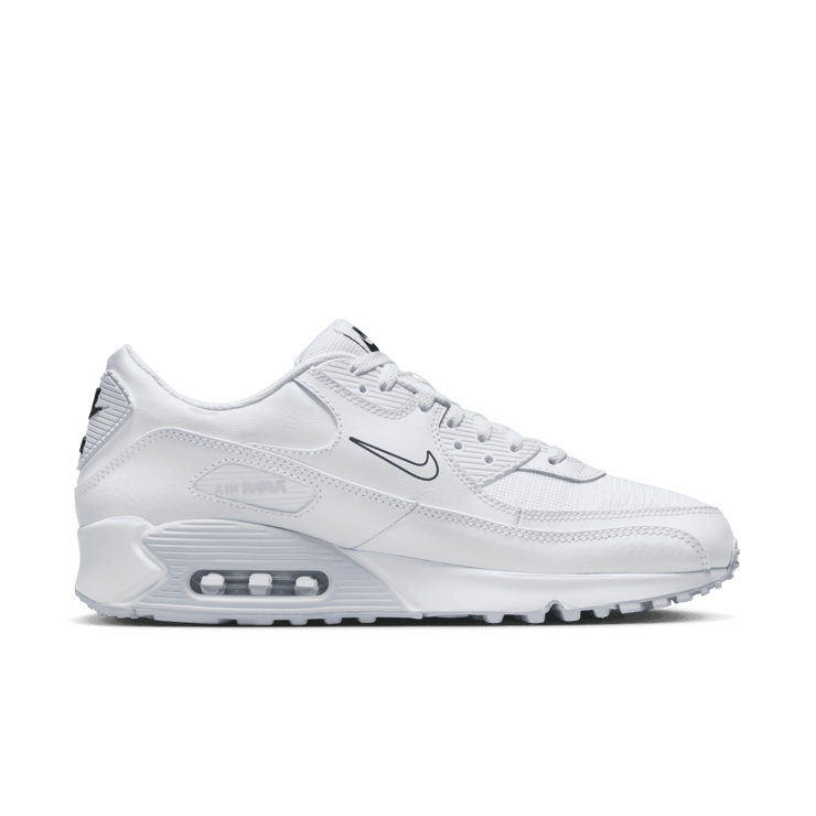 Nike Air Max 90 Quadruple Swoosh White Angle 1