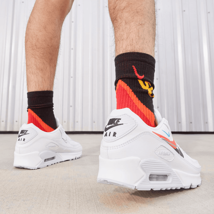 Nike Air Max 90 Quadruple Swoosh White Angle 7