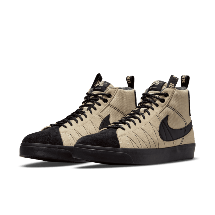 Nike SB Zoom Blazer Mid PRM Acclimate Rattan Black Angle 2