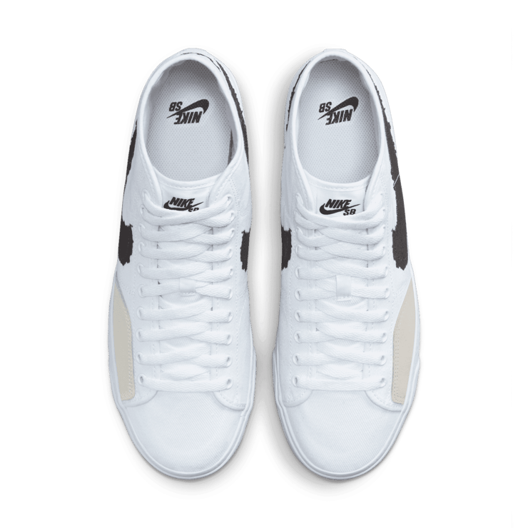 Nike SB Blazer Court Mid PRM White Black Angle 1