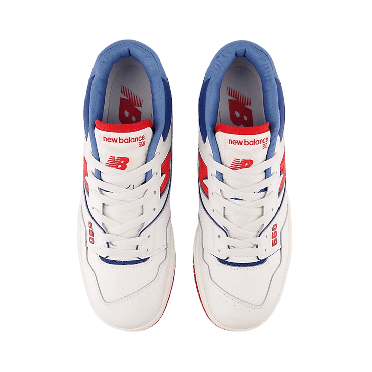 New Balance 550 White Red Blue Angle 1
