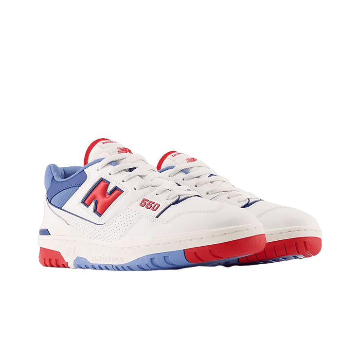 New Balance 550 White Red Blue Angle 2