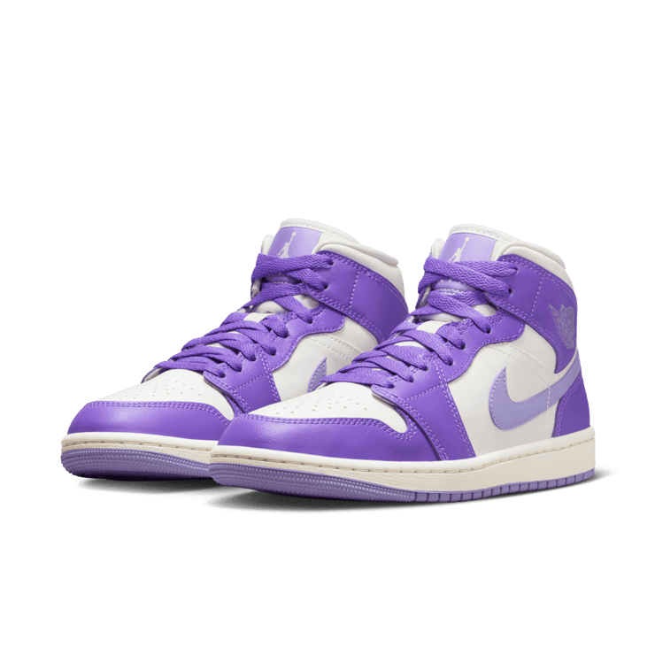 Air Jordan 1 Mid Action Grape Sky J Light Purple (W) Angle 2