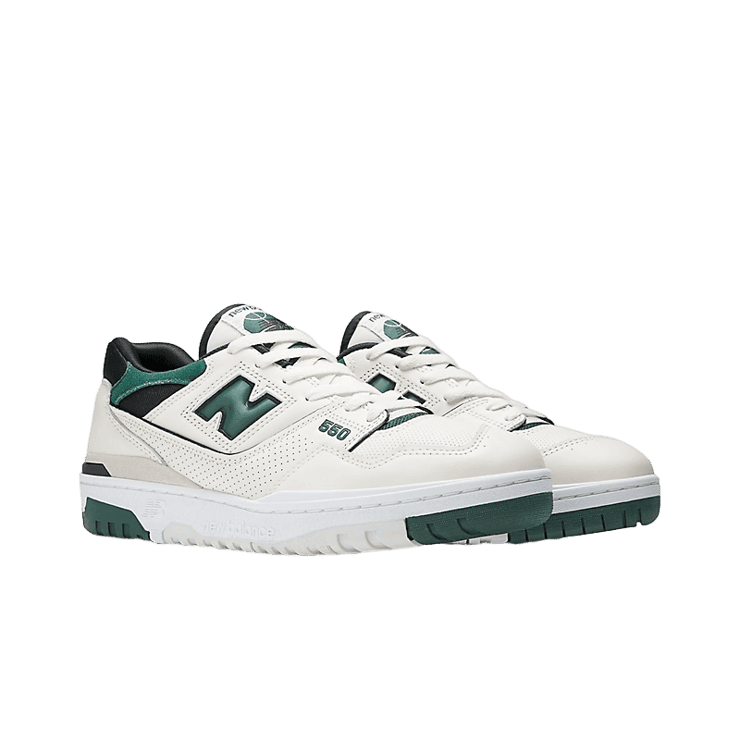 New Balance 550 Off White Pine Green Angle 2