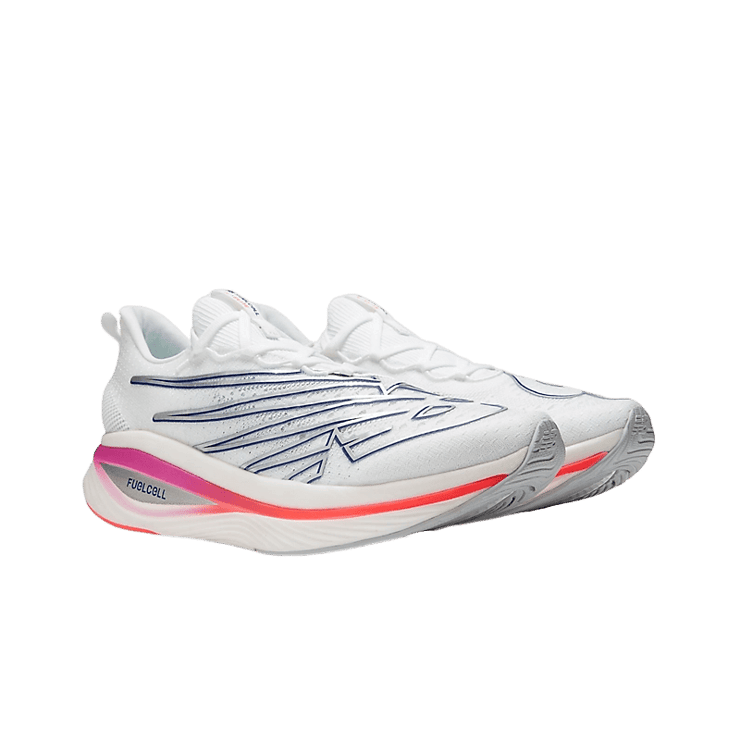 New Balance FuelCell SC Elite V3 White/Victory Blue Angle 2