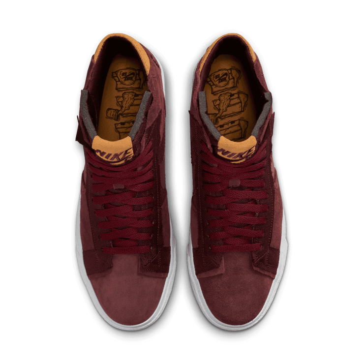 Nike SB Zoom Blazer Mid Patchwork Night Maroon Angle 1