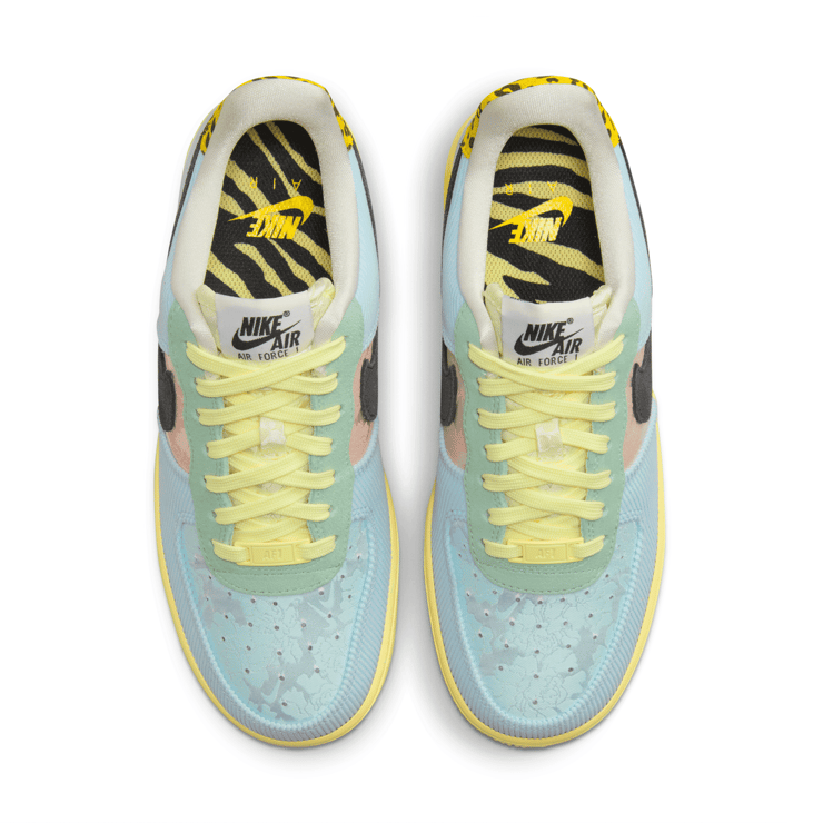 Nike Air Force 1 Low Celestine Blue and Lemon Wash (W) Angle 2