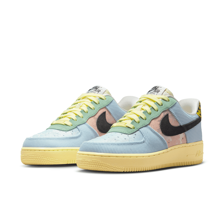 Nike Air Force 1 Low Celestine Blue and Lemon Wash (W) Angle 3