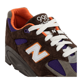 New Balance 990v2 Made In USA By Teddy Santis Brown Purple Angle 4