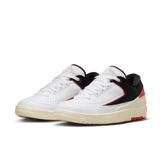 Air Jordan 2 Low Retro White University Red Black (W) Angle 2