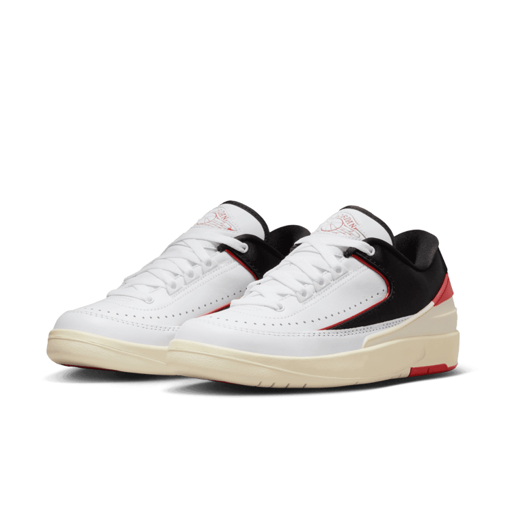 Air Jordan 2 Low Retro White University Red Black (W) Angle 2