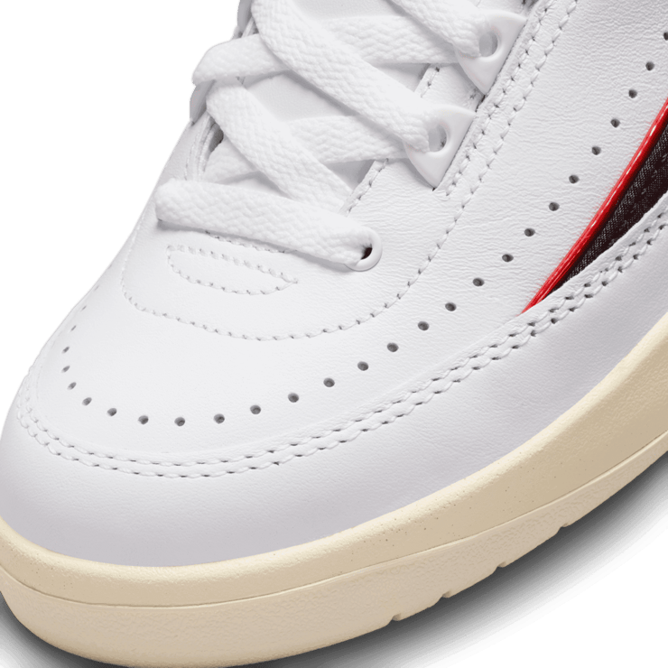 Air Jordan 2 Low Retro White University Red Black (W) Angle 4