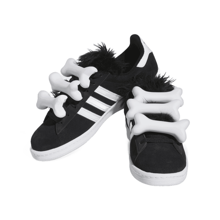 adidas Campus 80s Bones Jeremy Scott Black White Angle 2