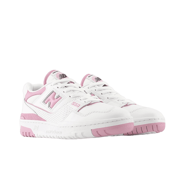 New Balance 550 White Bubblegum Pink (W) Angle 2