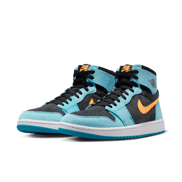 Air Jordan 1 High Zoom CMFT 2 Bleached Aqua Bright Citrus Angle 2